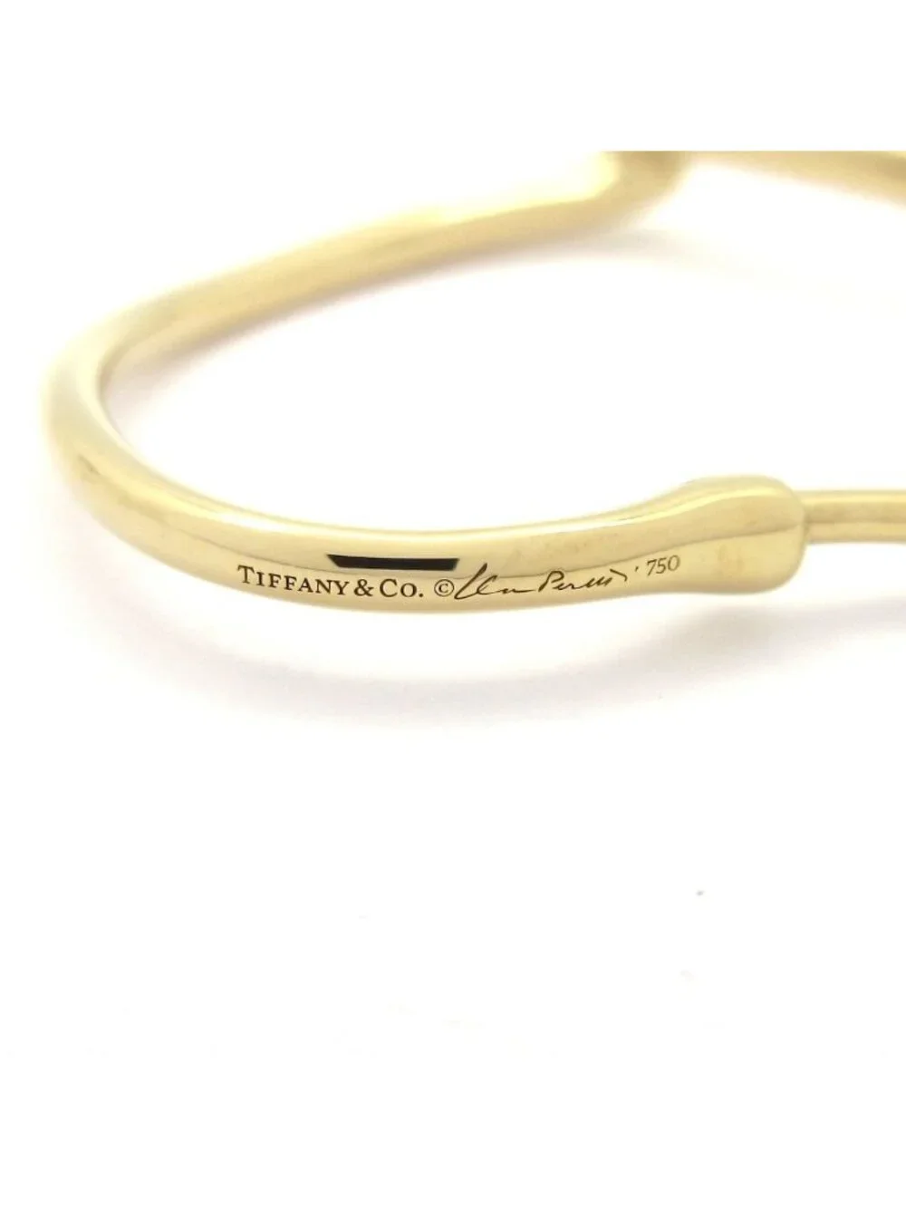 Tiffany & Co Earrings Open Heart Hoop Small 18k Yellow Gold